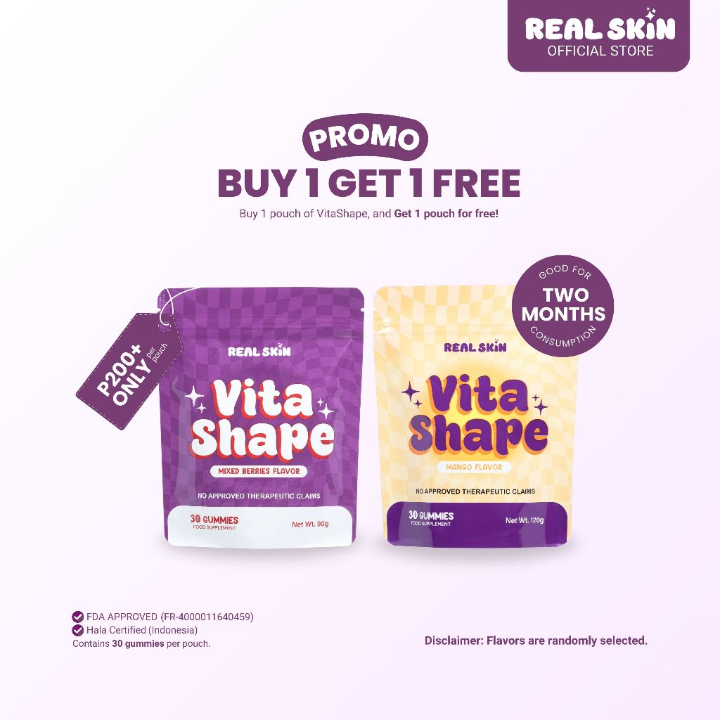 RealSkin VitaShape Gummies - Buy 1 Take 1 Pouch, 60 Pcs Total, Promotes Feminine Body, Hormone Balance, Good Quality - Vitamin