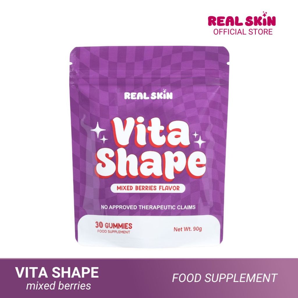 Real Skin VitaShape Gummies in Mixed Berries / Mango  - All Natural and FDA Approved and HALAL certified gummies Supplement Healthcare